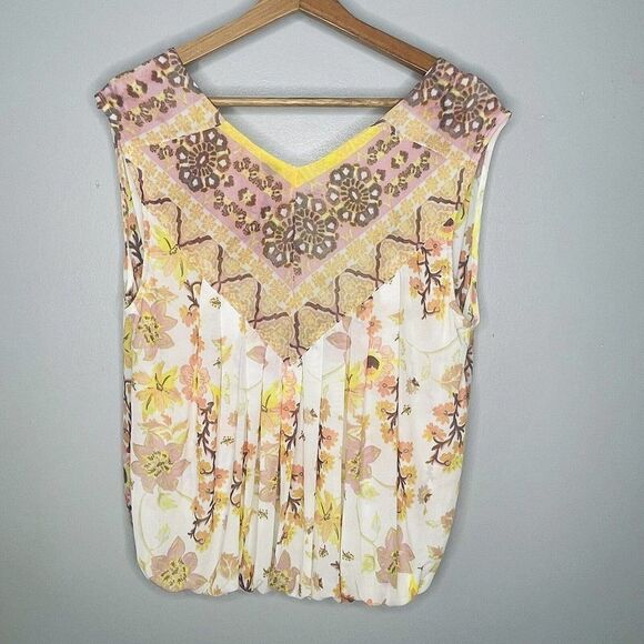 Free People Havana Floral Cropped Tank Top Faux Wrap Small Womens - Picture 6 of 6